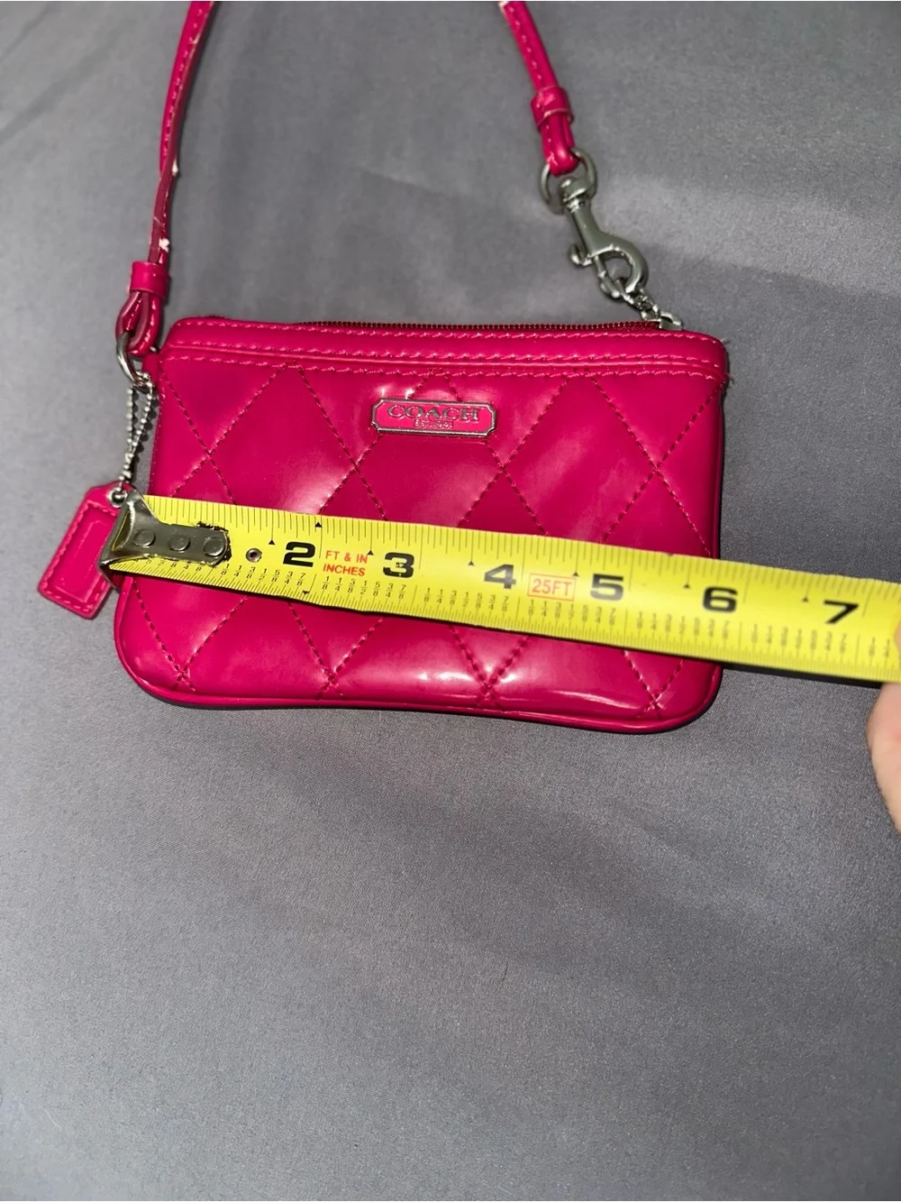 Coach Quilted Leather Wristlet - Pink